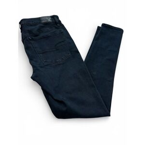 American Eagle Hi-Rise Jegging Jeans Womens 8‎ Long Dark Wash 360 Stretch